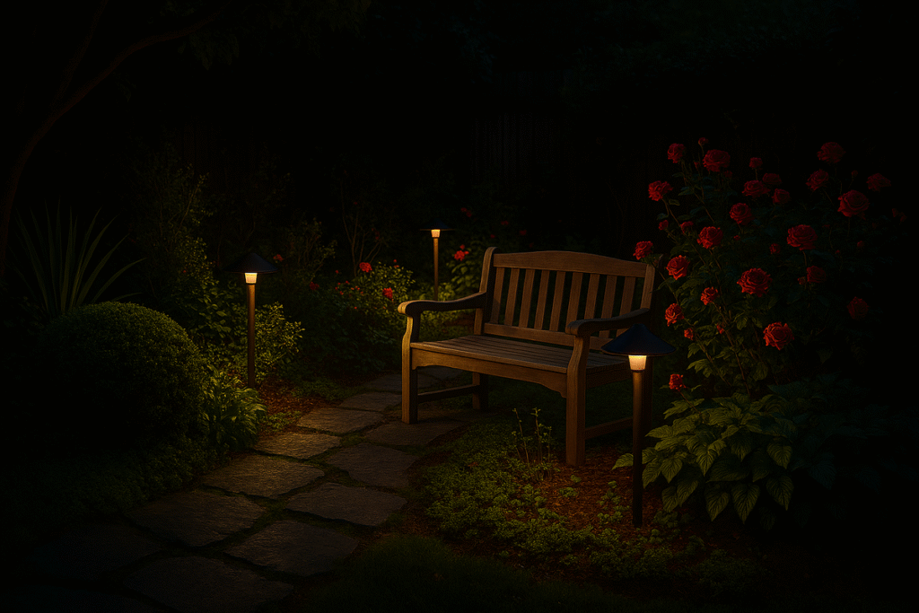 área de lazer em jardim